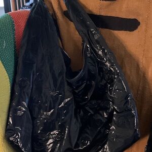 Adidas Shiny Black Hobo Bag